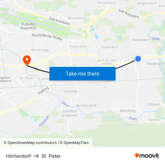 Hörtendorf to St. Peter map