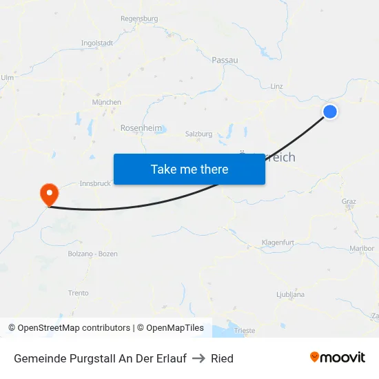 Gemeinde Purgstall An Der Erlauf to Ried map