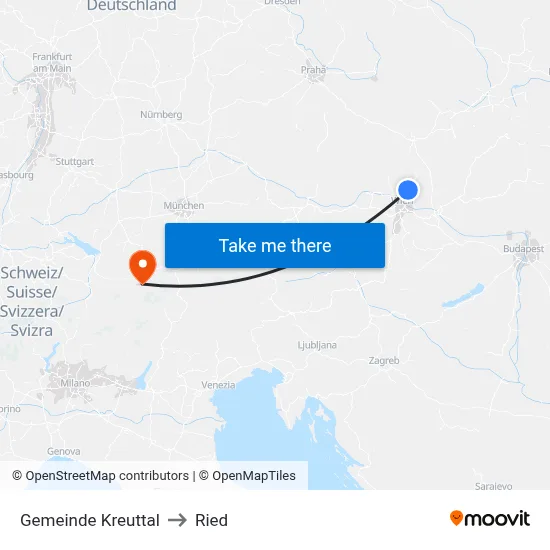 Gemeinde Kreuttal to Ried map