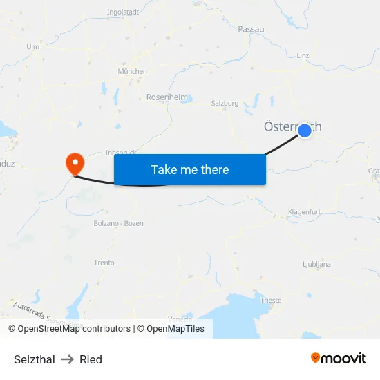 Selzthal to Ried map