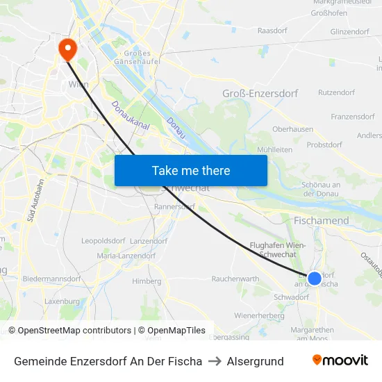 Gemeinde Enzersdorf An Der Fischa to Alsergrund map