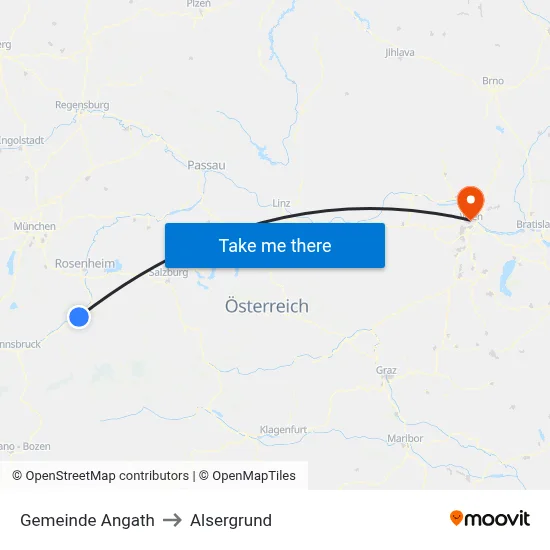 Gemeinde Angath to Alsergrund map