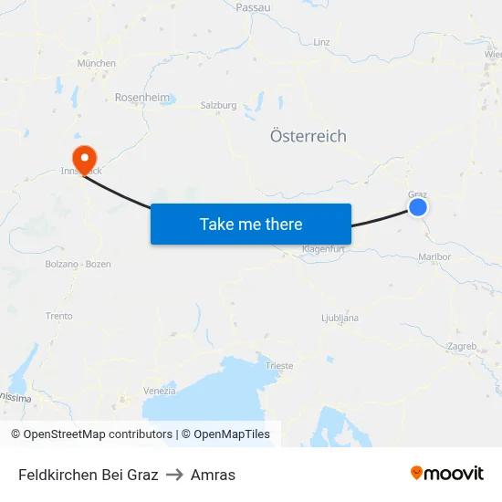 Feldkirchen Bei Graz to Amras map