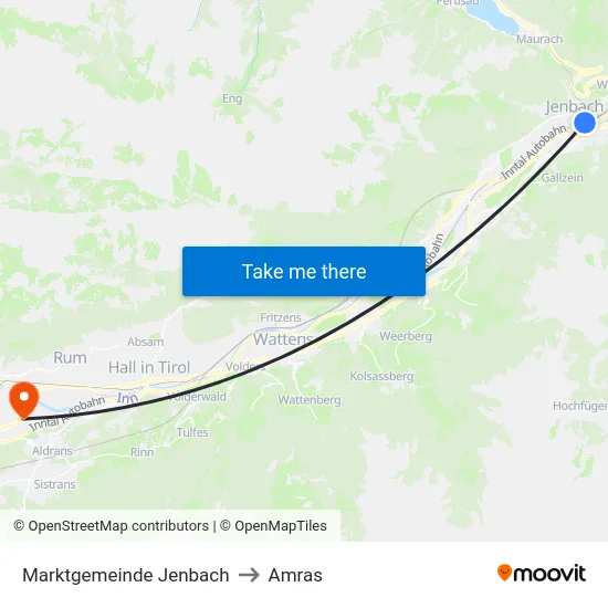 Marktgemeinde Jenbach to Amras map