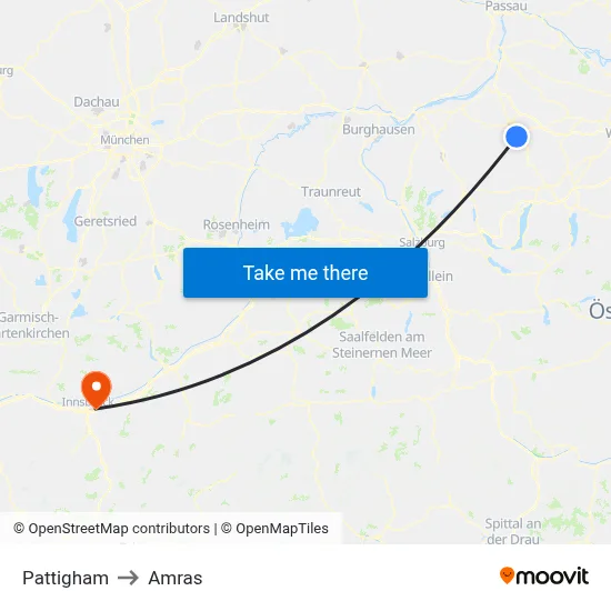 Pattigham to Amras map