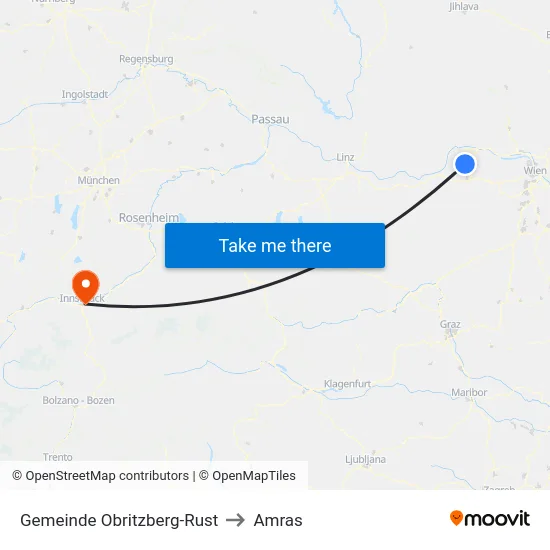 Gemeinde Obritzberg-Rust to Amras map