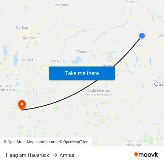 Haag am Hausruck to Amras map