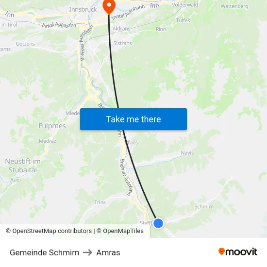 Gemeinde Schmirn to Amras map
