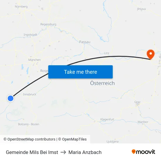 Gemeinde Mils Bei Imst to Maria Anzbach map