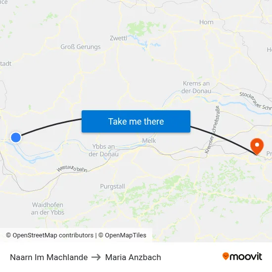 Naarn Im Machlande to Maria Anzbach map