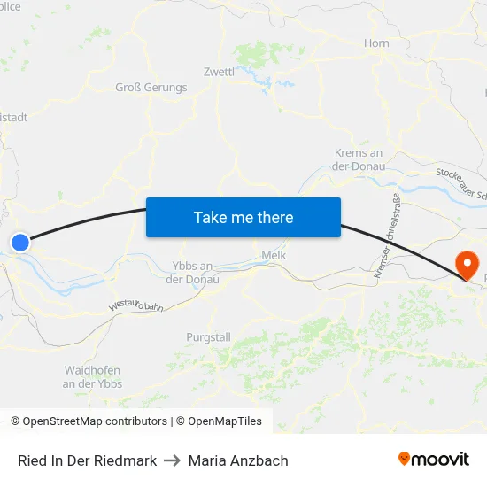 Ried In Der Riedmark to Maria Anzbach map