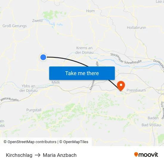Kirchschlag to Maria Anzbach map
