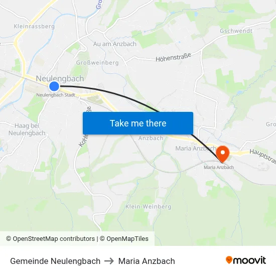 Gemeinde Neulengbach to Maria Anzbach map