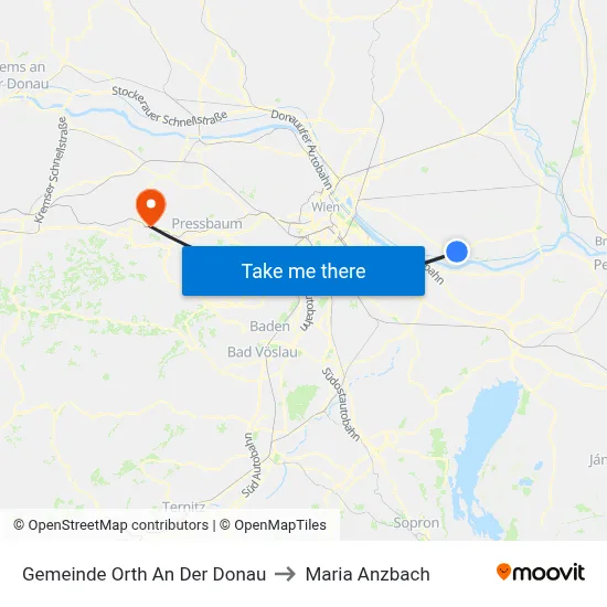 Gemeinde Orth An Der Donau to Maria Anzbach map