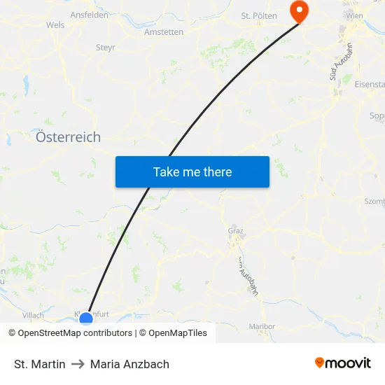 St. Martin to Maria Anzbach map
