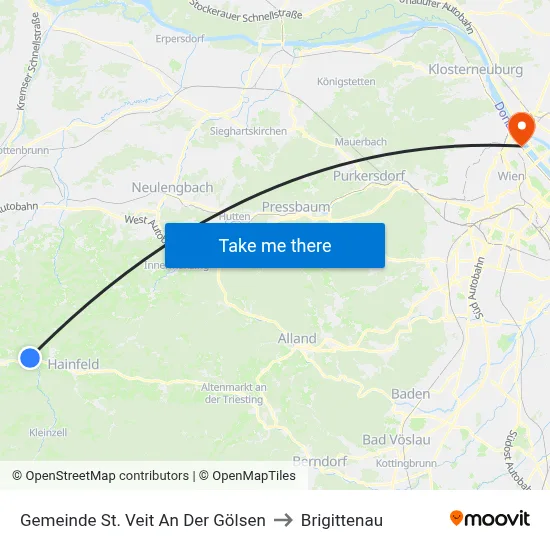 Gemeinde St. Veit An Der Gölsen to Brigittenau map