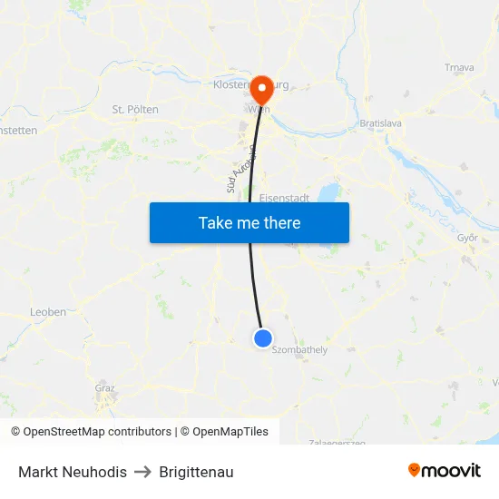 Markt Neuhodis to Brigittenau map