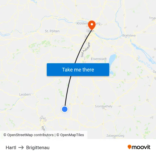 Hartl to Brigittenau map