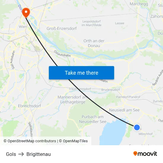 Gols to Brigittenau map