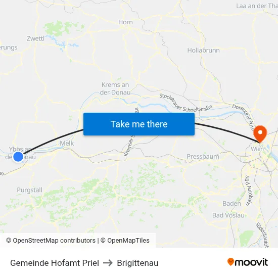 Gemeinde Hofamt Priel to Brigittenau map