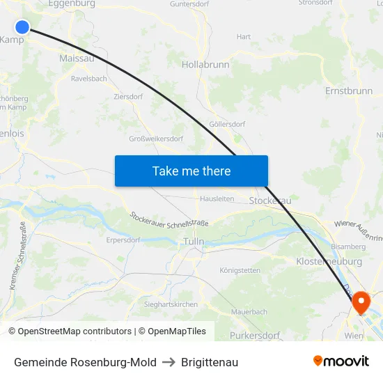 Gemeinde Rosenburg-Mold to Brigittenau map