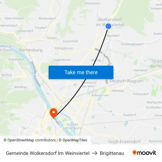 Gemeinde Wolkersdorf Im Weinviertel to Brigittenau map