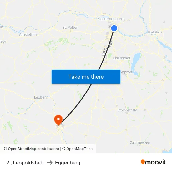 2., Leopoldstadt to Eggenberg map