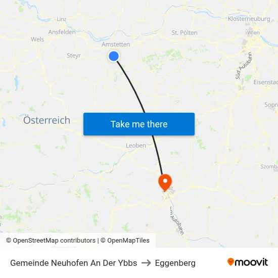 Gemeinde Neuhofen An Der Ybbs to Eggenberg map