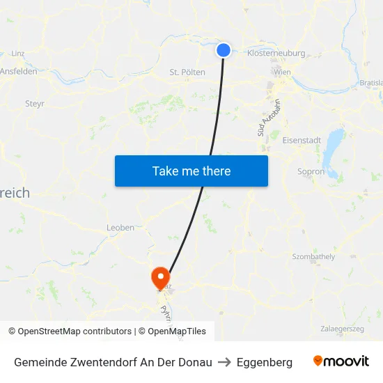 Gemeinde Zwentendorf An Der Donau to Eggenberg map
