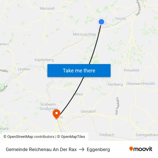 Gemeinde Reichenau An Der Rax to Eggenberg map