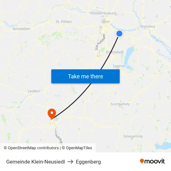 Gemeinde Klein-Neusiedl to Eggenberg map