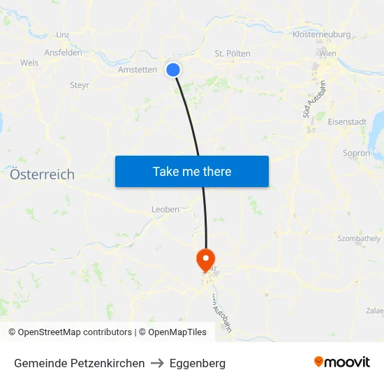 Gemeinde Petzenkirchen to Eggenberg map