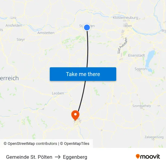Gemeinde St. Pölten to Eggenberg map
