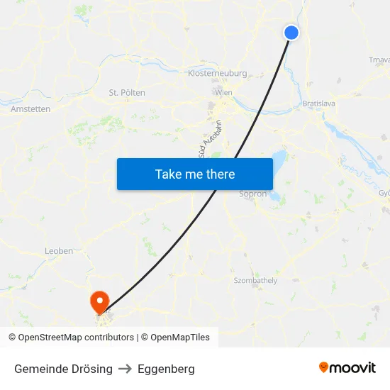 Gemeinde Drösing to Eggenberg map