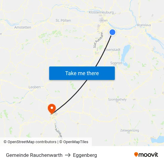 Gemeinde Rauchenwarth to Eggenberg map