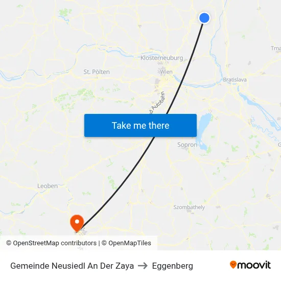 Gemeinde Neusiedl An Der Zaya to Eggenberg map