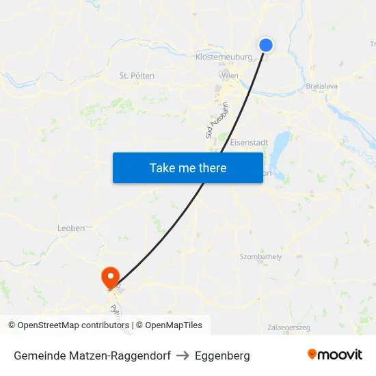 Gemeinde Matzen-Raggendorf to Eggenberg map