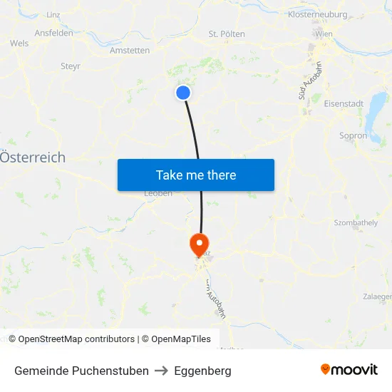 Gemeinde Puchenstuben to Eggenberg map