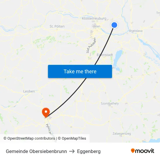 Gemeinde Obersiebenbrunn to Eggenberg map