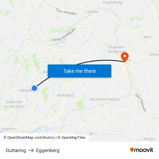 Guttaring to Eggenberg map