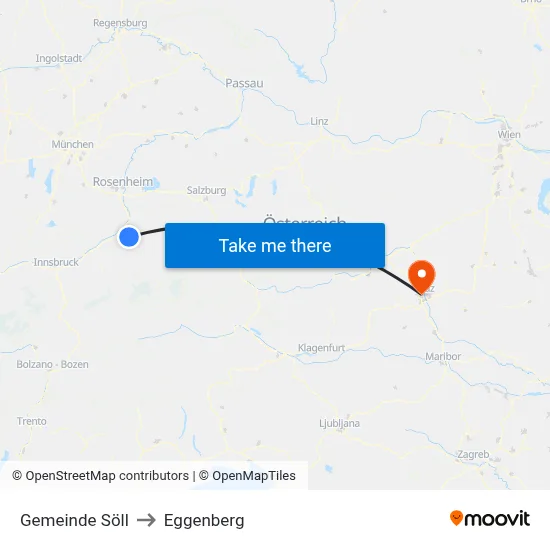 Gemeinde Söll to Eggenberg map