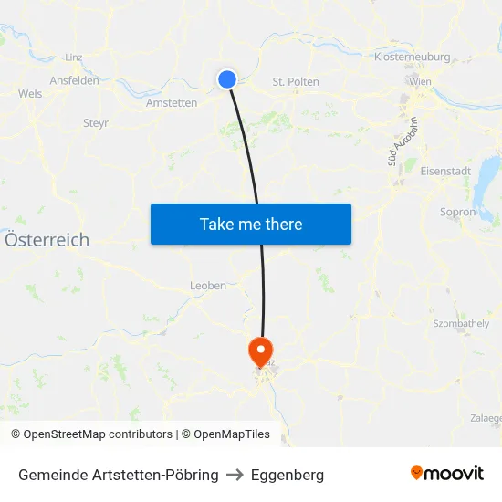 Gemeinde Artstetten-Pöbring to Eggenberg map