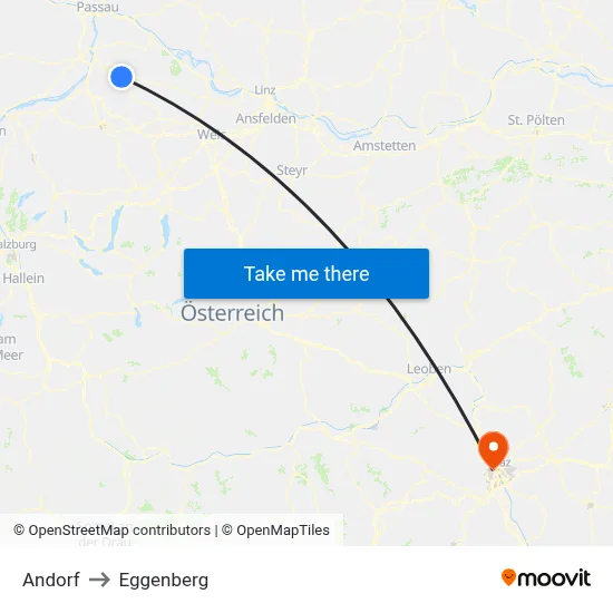 Andorf to Eggenberg map