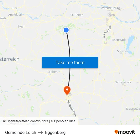 Gemeinde Loich to Eggenberg map