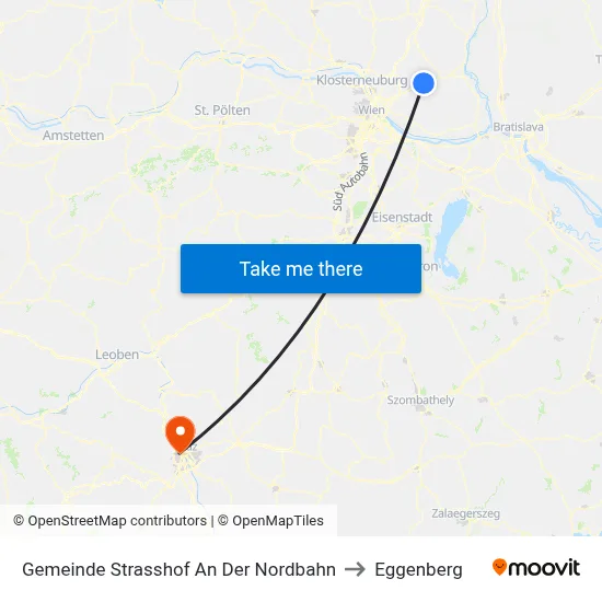 Gemeinde Strasshof An Der Nordbahn to Eggenberg map