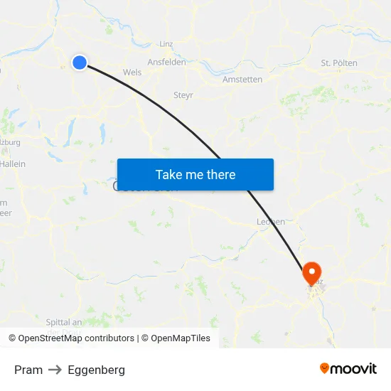 Pram to Eggenberg map
