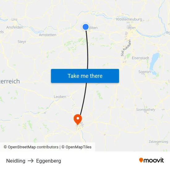 Neidling to Eggenberg map