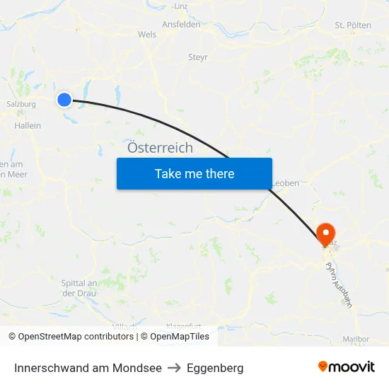 Innerschwand am Mondsee to Eggenberg map