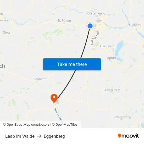 Laab Im Walde to Eggenberg map