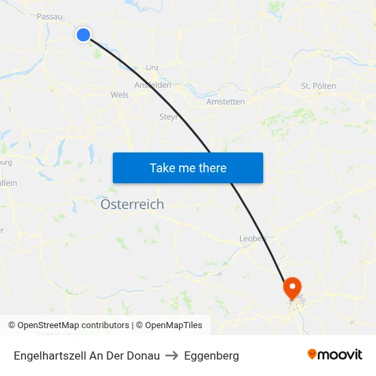 Engelhartszell An Der Donau to Eggenberg map